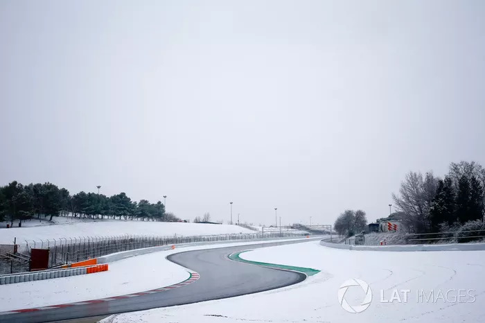 Le circuit recouvert de neige