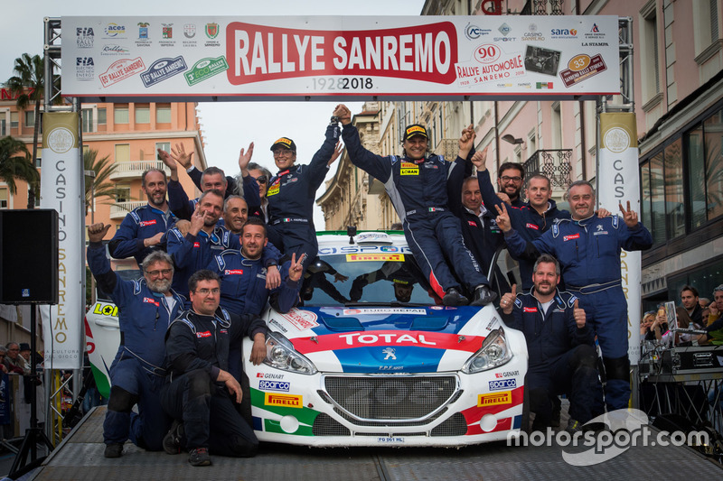 I vincitori Paolo Andreucci, Anna Andreussi, Peugeot 208 T16 R5, Peugeot Sport Italia