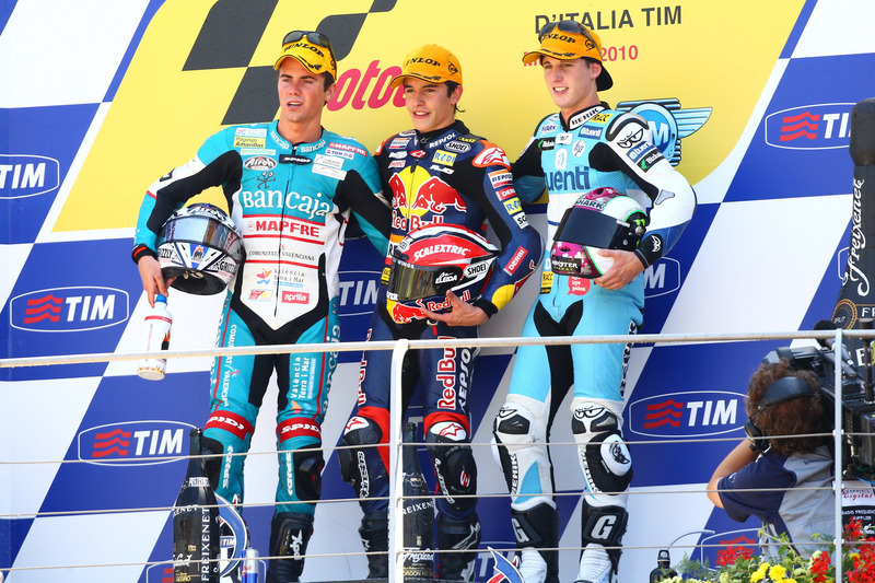 Podium : 1er Marc Márquez, 2e Nico Terol, 3e Pol Espargaró