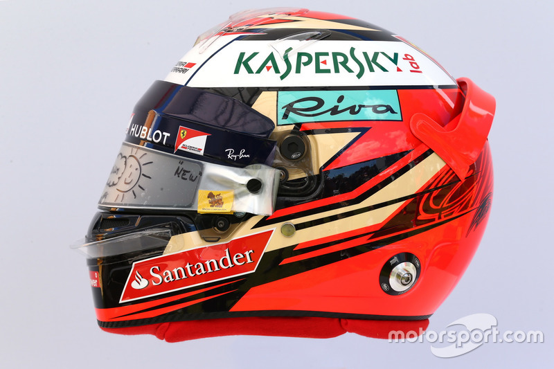 The helmet of Kimi Raikkonen, Ferrari