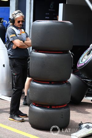 Ingeniero de Pirelli y los neumáticos Pirelli