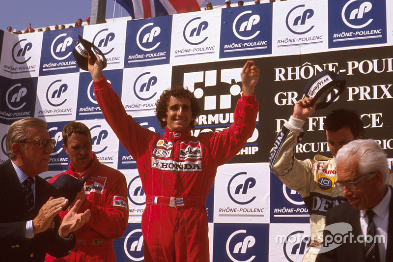 Podyum: 1. Alain Prost, McLaren Honda, 2. Nigel Mansell, Ferrari, 3. Riccardo Patrese, Williams Rena