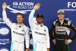 Poleman Lewis Hamilton, Mercedes AMG F1 Team, secondo qualificato Nico Rosberg, Mercedes AMG F1 Team