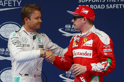 Polesitter Nico Rosberg, Mercedes AMG F1 Team, 3. Kimi Räikkönen, Ferrari