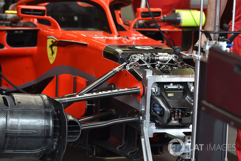 Ferrari SF71H front suspension detail