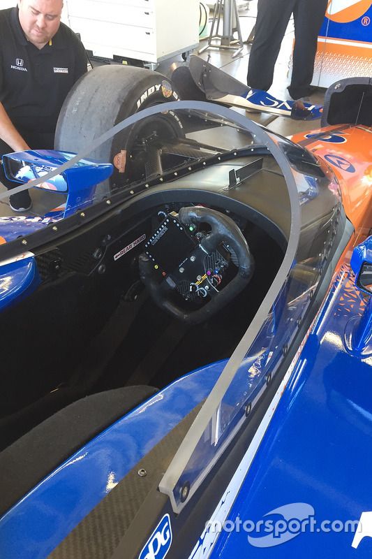 Scott Dixon, Chip Ganassi Racing Honda prueba el nuevo aeroscreen