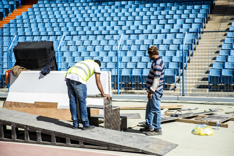 Preparaciones de la pista