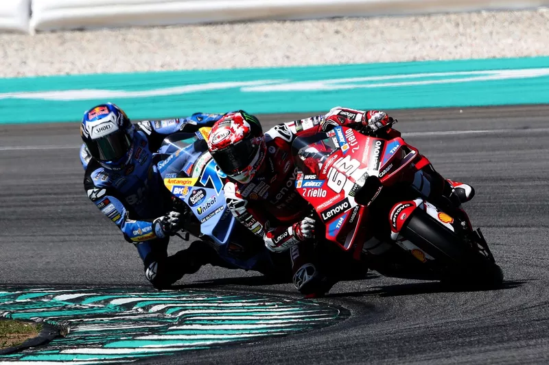 Francesco Bagnaia (Ducati Team) et Alex Marquez (Gresini Racing)