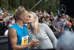 Valtteri Bottas competes in the inaugural Valtteri Bottas Duathlon