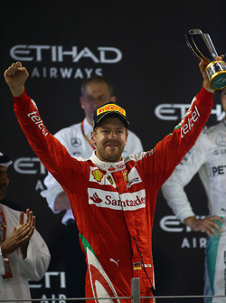 Podium : le troisième, Sebastian Vettel, Ferrari