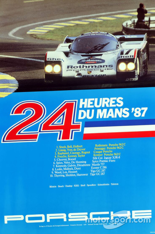 Poster: Porsche-Sieg bei den 24h Le Mans 1987