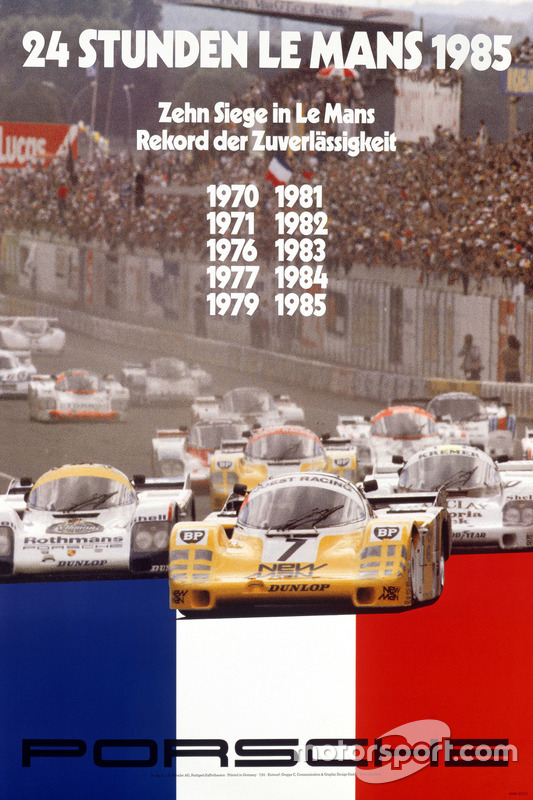 Poster Porsche 24h de Le Mans 1985