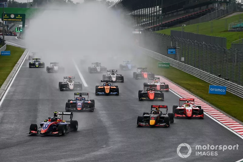 David Beckmann, Trident, Dennis Hauger, Hitech Grand Prix, Logan Sargeant, Prema Racing, Clement Novalak, Carlin y Alexander Peroni, Campos Racing 