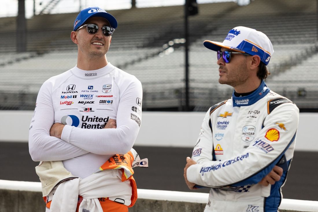 Graham Rahal, Rahal Letterman Lanigan Racing, Kyle Larson, Arrow McLaren