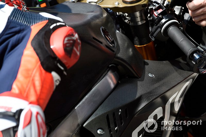 Dettaglio della moto del Team Repsol Honda
