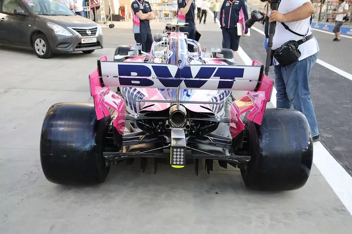 Detalle de la parte trasera del Racing Point