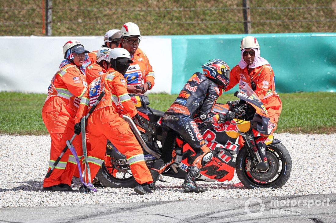 Brad Binder, acidente na Red Bull KTM Factory Racing