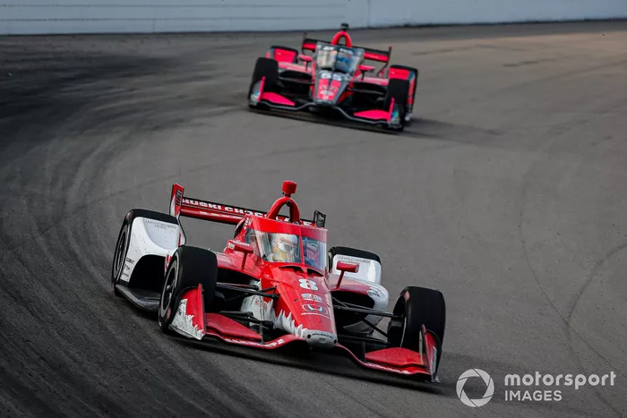 Marcus Ericsson, Chip Ganassi Racing Honda, Alex Palou, Dale Coyne Racing with Team Goh Honda