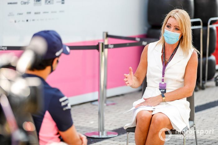 Rachel Brookes, Sky TV, entrevista a Sergio Pérez, Racing Point