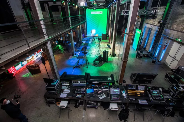 Backstage of the first Electric Days Digital event in the United States.