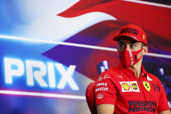 Charles Leclerc, Ferrari, en la conferencia de prensa