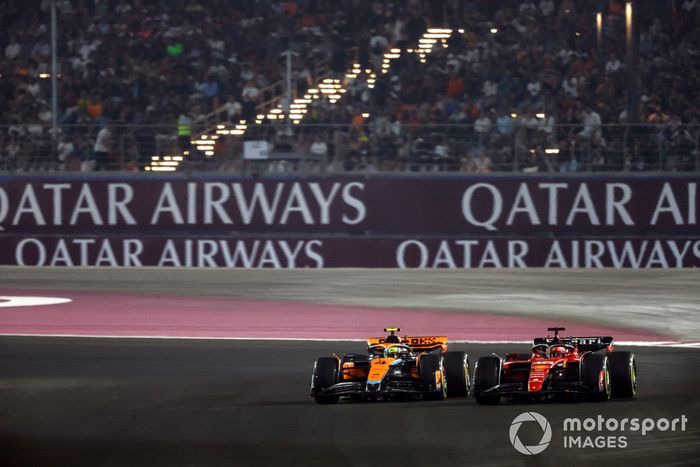 Charles Leclerc, Ferrari SF-23, Lando Norris, McLaren MCL60