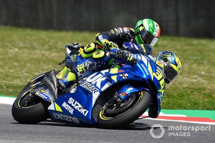 Kollision: Valentino Rossi, Yamaha; Joan Mir, Team Suzuki