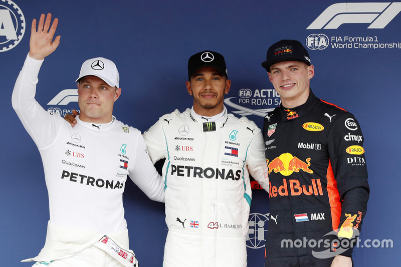 Lewis Hamilton, Mercedes AMG F1, Valtteri Bottas, Mercedes AMG F1, Max Verstappen, Red Bull Racing