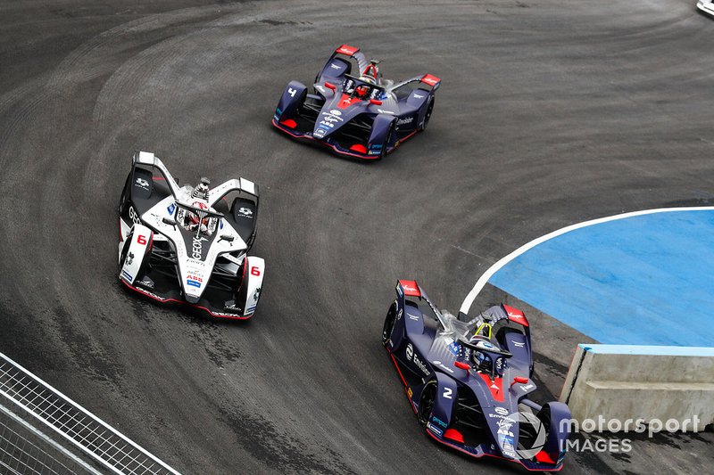 Sam Bird, Envision Virgin Racing, Audi e-tron FE05 Maximilian Gunther, Dragon Racing, Penske EV-3, Robin Frijns, Envision Virgin Racing, Audi e-tron FE05