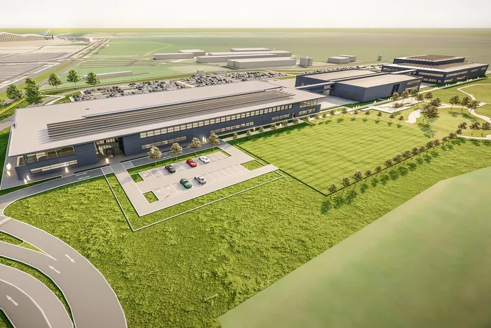 Render de la fábrica de Aston Martin en Silverstone