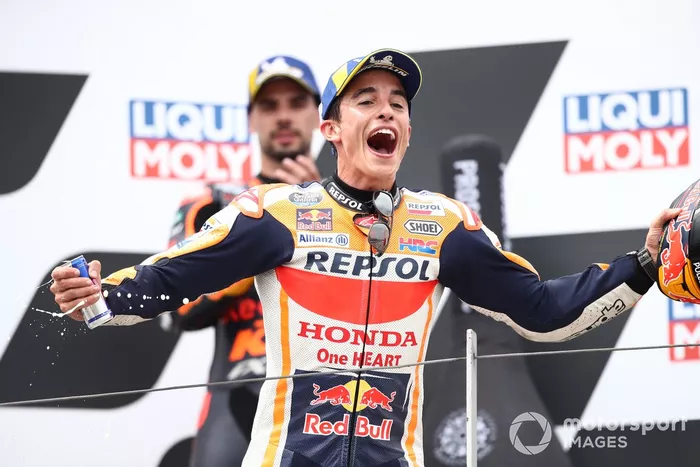 Podio: ganador Marc Márquez, Repsol Honda Team