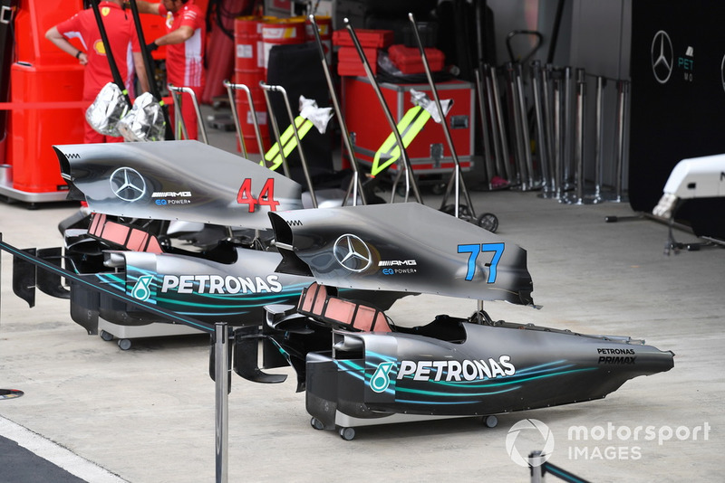 Des pièces de carrosserie Mercedes-AMG F1 W09