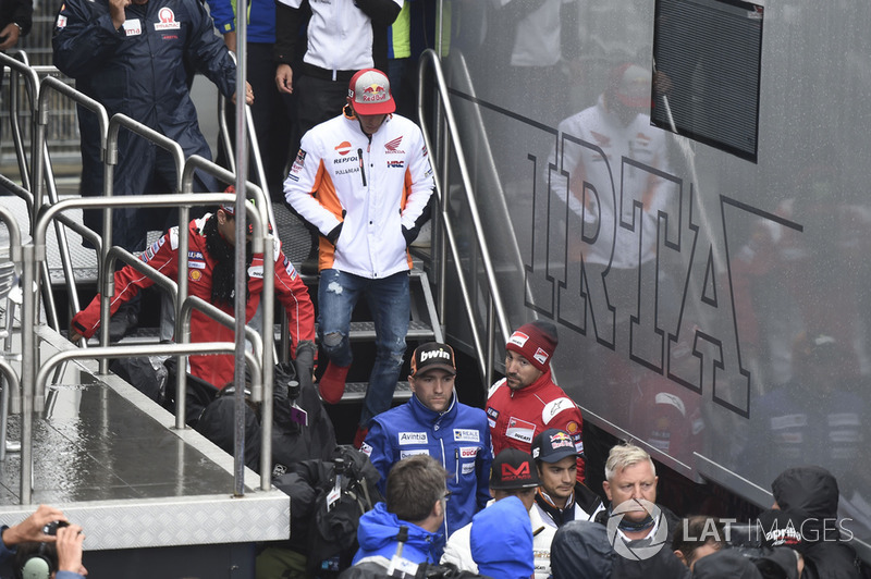 Marc Marquez, Repsol Honda Team, leaving Safety commission meeting