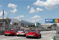 Yvan Muller, Citroën World Touring Car Team, Citroën C-Elysée WTCC; Mehdi Bennani, Sébastien Loeb Racing, Citroën C-Elysée WTCC; José María López, Citroën World Touring Car Team, Citroën C-Elysée WTCC