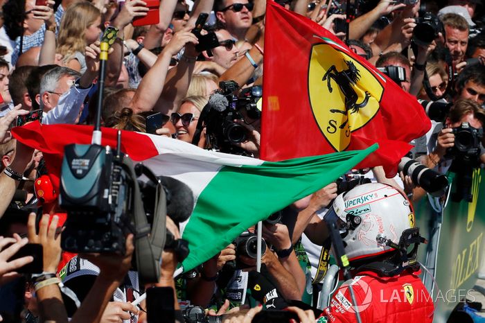 El ganador: Sebastian Vettel, Ferrari 