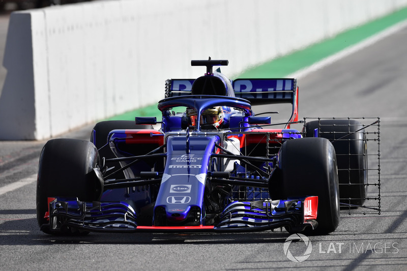 Sean Gelael, Scuderia Toro Rosso STR13 with aero sensor