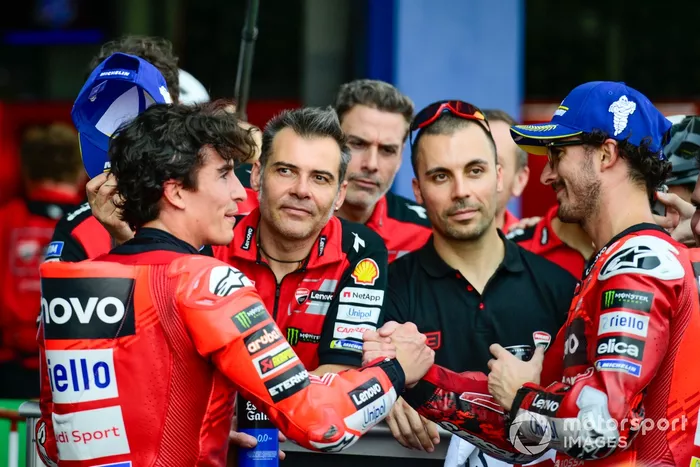 Marc Marquez, Ducati Team, Francesco Bagnaia, Ducati Team