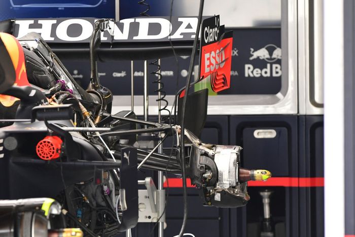 Detalle de la parte trasera del Red Bull RB16B