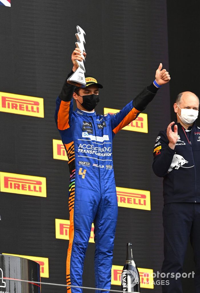 Podio: tercer lugar Lando Norris, McLaren