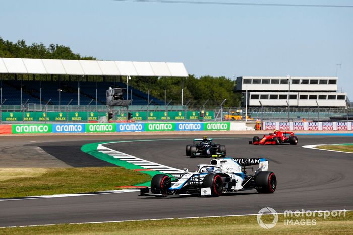 Nicholas Latifi, Williams FW43, Valtteri Bottas, Mercedes F1 W11, Charles Leclerc, Ferrari SF1000