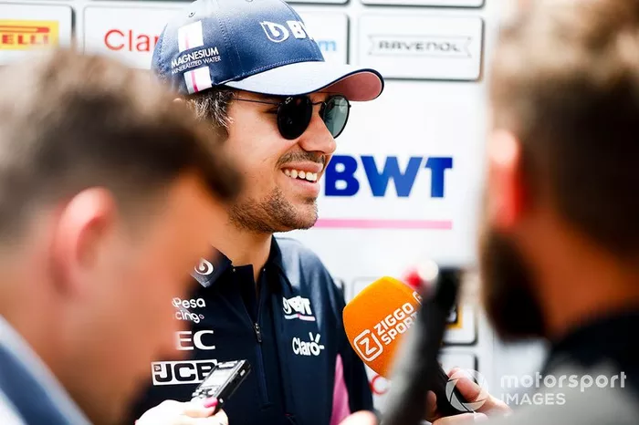 Lance Stroll, Racing Point speaks to the media