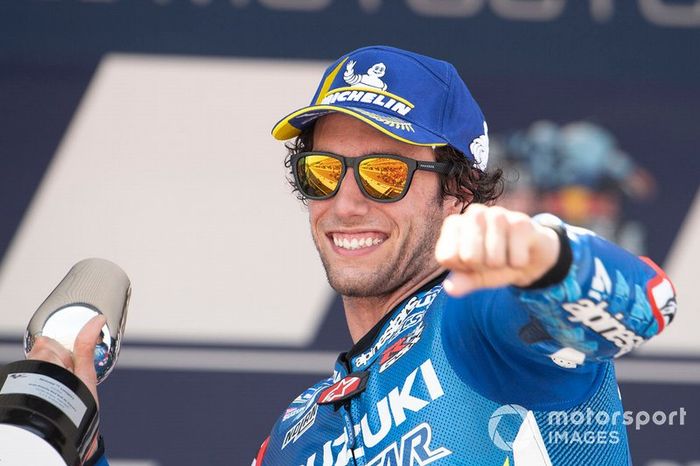 Podio: Segundo, Alex Rins, Team Suzuki MotoGP