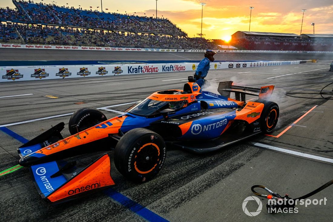 Nolan Siegel, Arrow McLaren Chevrolet Parada en boxes