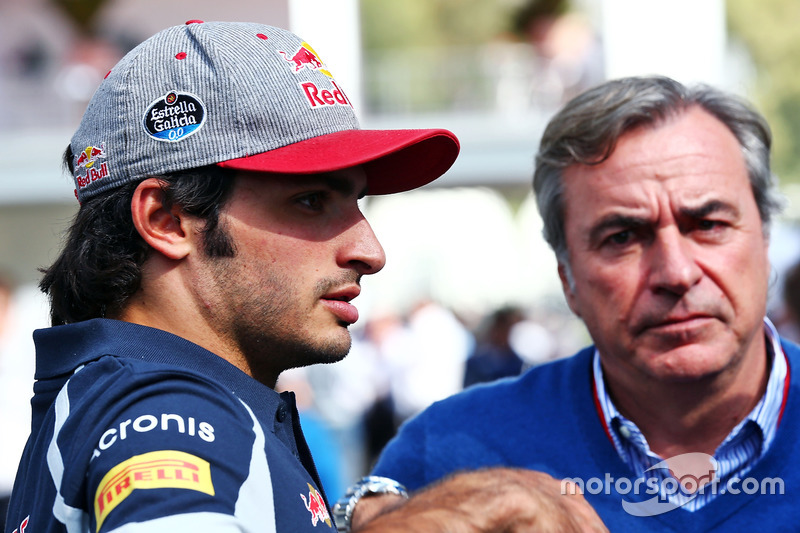 Carlos Sainz Jr., Scuderia Toro Rosso con su padre Carlos Sainz