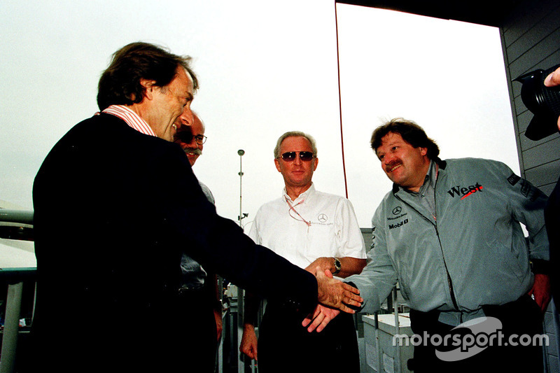 Luca Di Montezemolo, Ferrari, félicite Norbert Haug, Mercedes