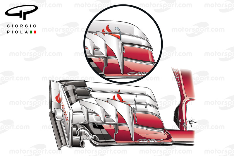 Frontflügel des Ferrari SF16-H