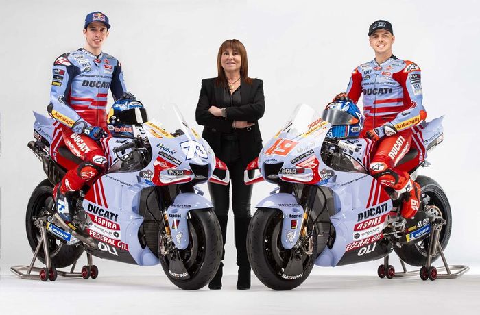 Alex Marquez, Gresini Racing, Fabio Di Giannantonio, Gresini Racing, Nadia Padovani, proprietaria del team Gresini Racing