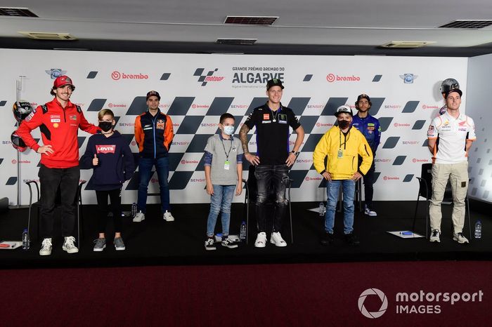 Francesco Bagnaia, Ducati Team, Miguel Oliveira, Red Bull KTM Factory Racing, Fabio Quartararo, Yamaha Factory Racing, Enea Bastianini, Esponsorama Racing, Pol Espargaró, Repsol Honda Team, MiniGP 