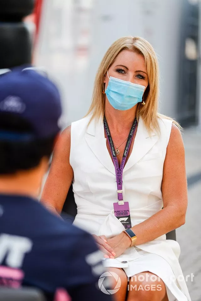 Rachel Brookes, Sky TV, entrevista a Sergio Pérez, Racing Point 