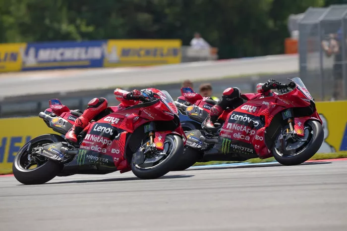 Marc Marquez, Ducati Team, Francesco Bagnaia, Ducati Team
